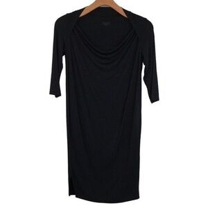 Les Lunes Shift Dress Womens XS Small Cowl‎ Neck 3/4 Sleeve